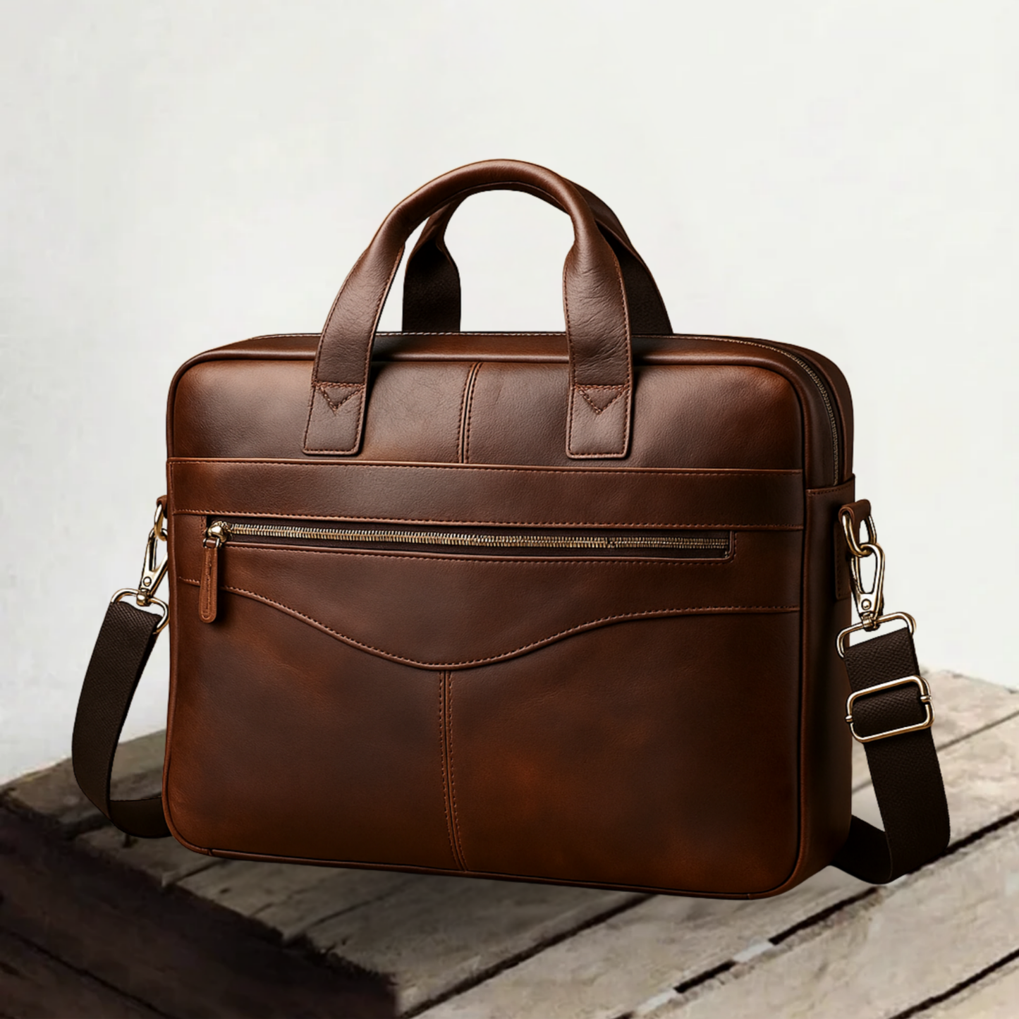 Genuine Leather Shoulder Bag – Compact Vintage Crossbody Bag | Tyler