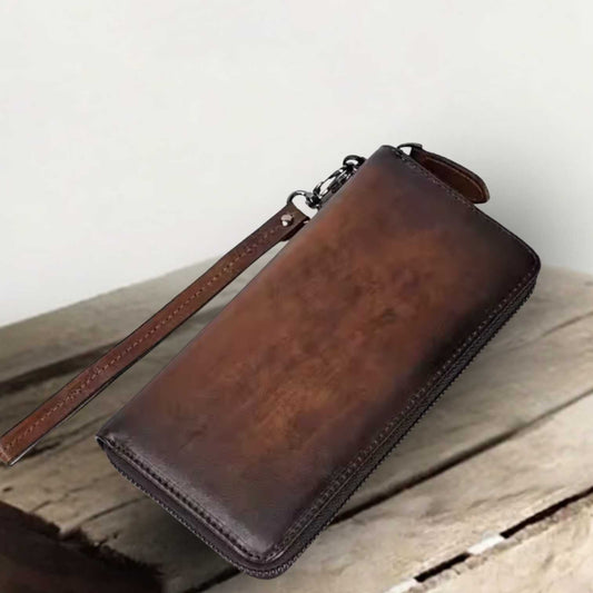 Genuine Leather Clutch Wallet – RFID Travel Purse | Holden