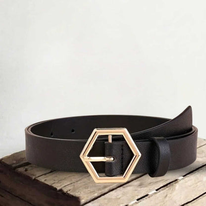 Genuine Leather Belt for Women – Classic Slim Ladies Belt