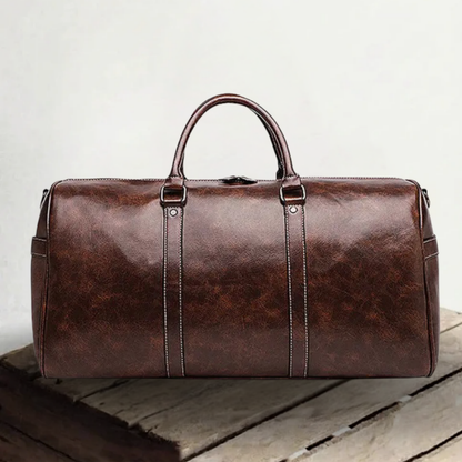 Genuine Leather Weekend Travel Bag – Spacious Holdall