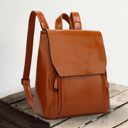 Genuine Leather Backpack for Women – Hands-Free Work Rucksack | Lina
