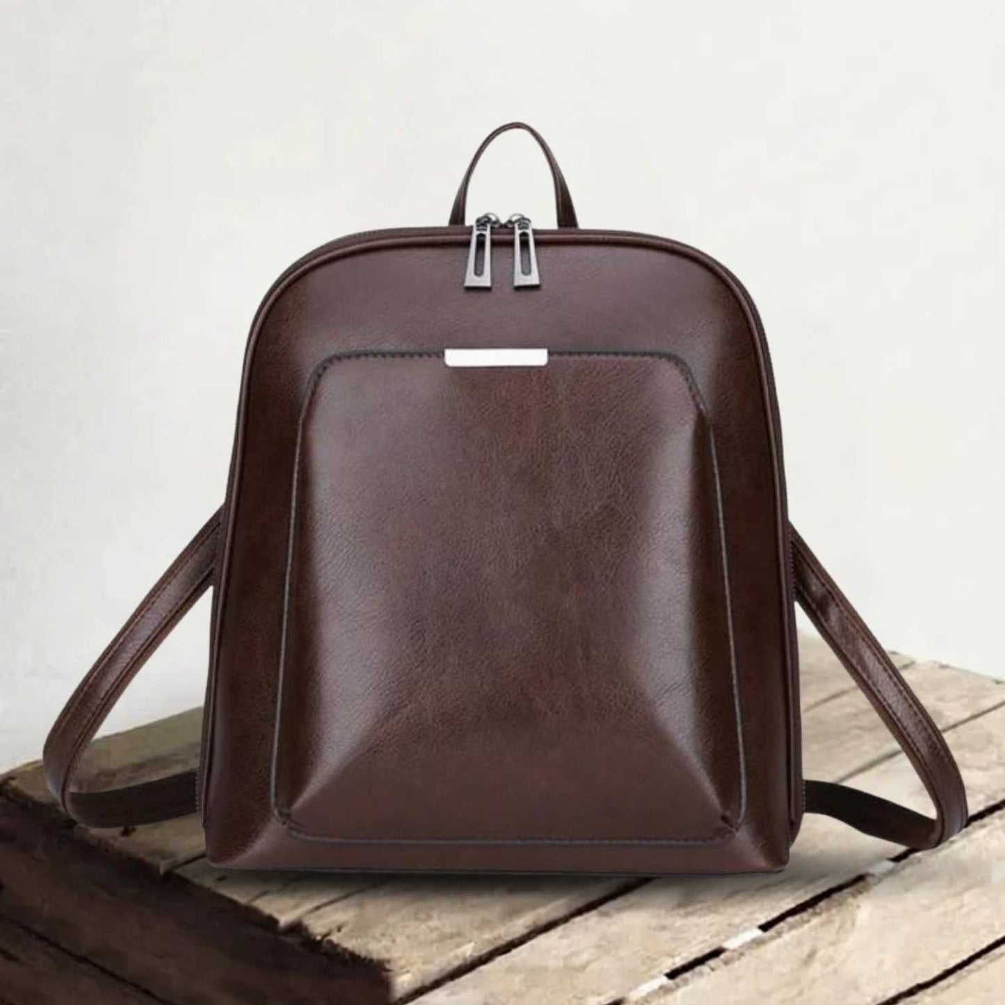 Genuine Leather Backpack – Sleek Classic Everyday Rucksack | Classic