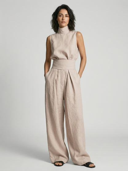 Nuria | Minimalist Sleeveless Top Set • S1