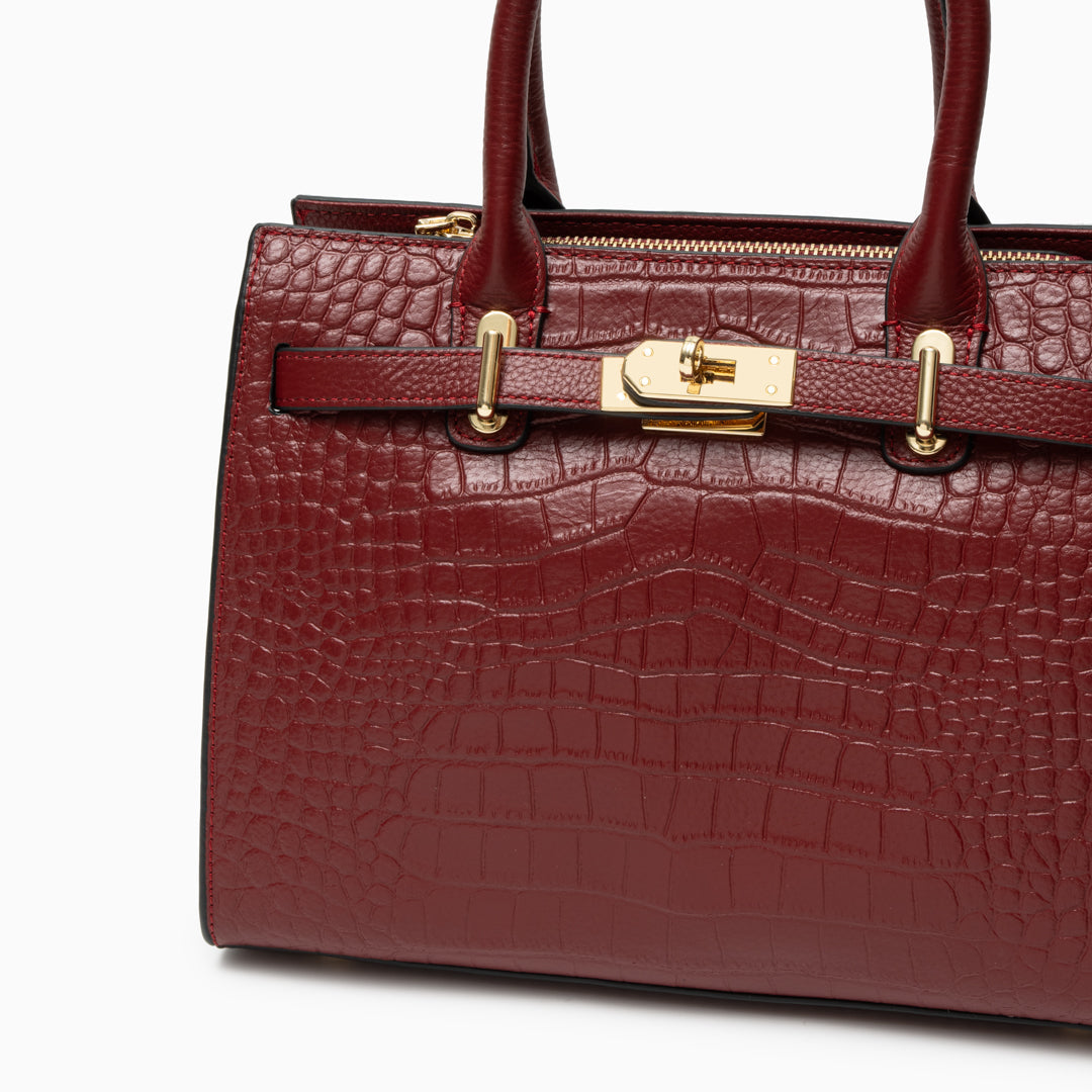 Genuine Leather Handbag for Women – Structured Shoulder Bag