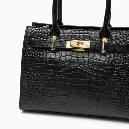 Genuine Leather Handbag for Women – Structured Shoulder Bag