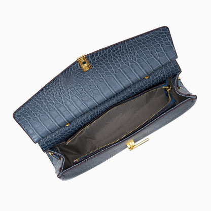 Croc-Effect Vegan Leather Tote Bag for Women – Medium Handbag | Elisa