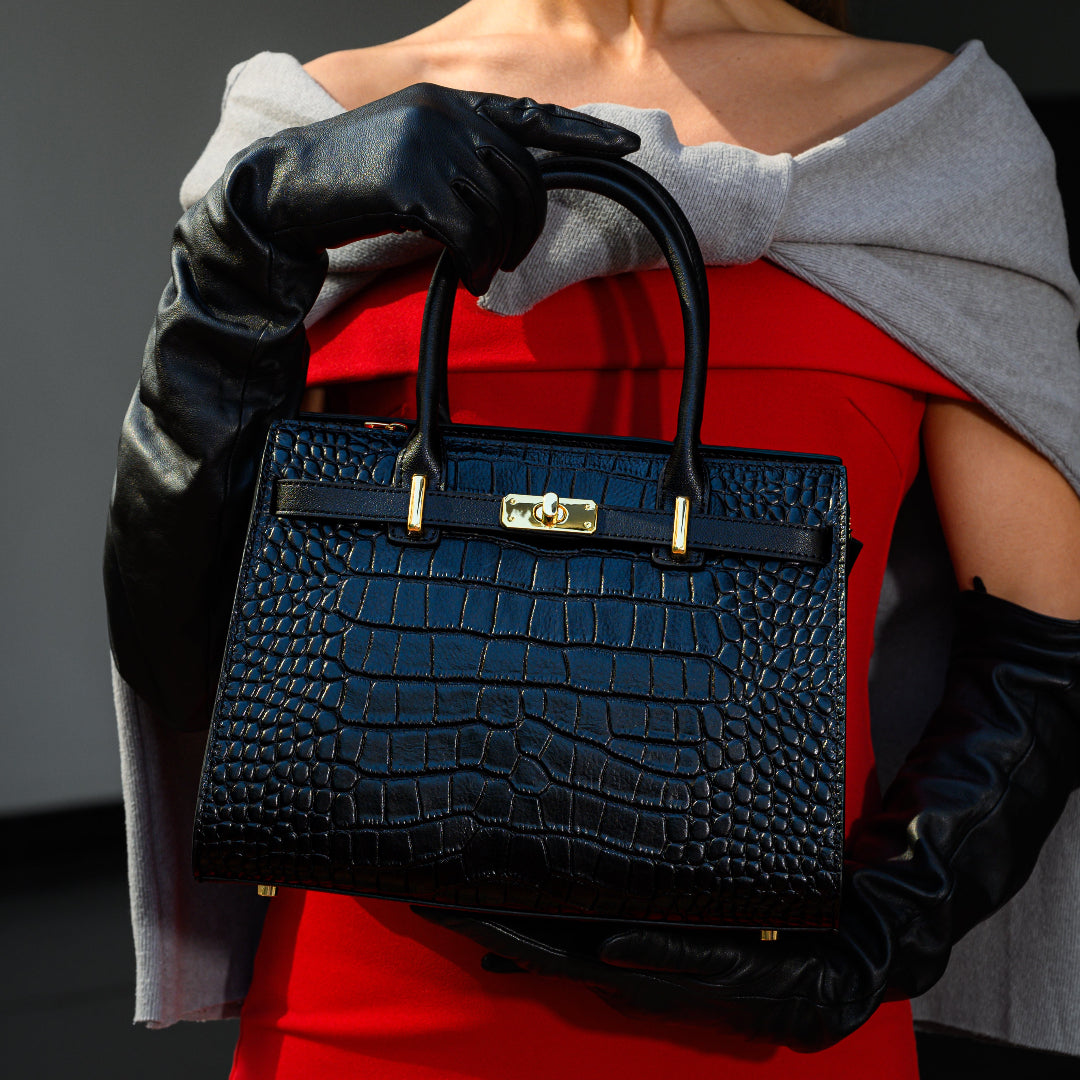 Genuine Leather Handbag for Women – Structured Shoulder Bag