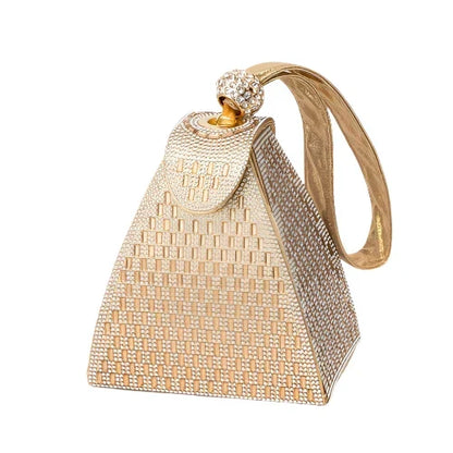 Rhinestone PU Leather Mini Tote Bag for Women – Crossbody Evening Bag