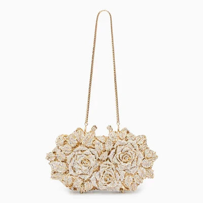 Rhinestone Vegan Leather Clutch Bag for Women – Evening Party Bag