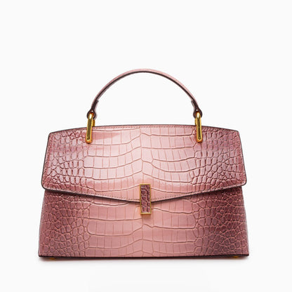 Croc-Effect Vegan Leather Handbag for Women – Medium Tote