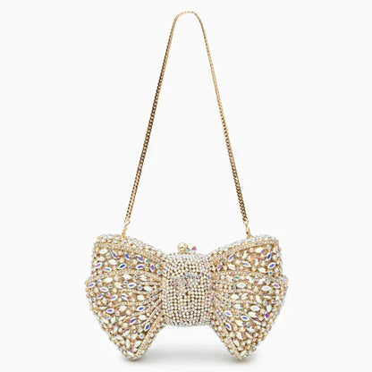 Rhinestone Vegan Leather Clutch Bag for Women – Evening Party Bag
