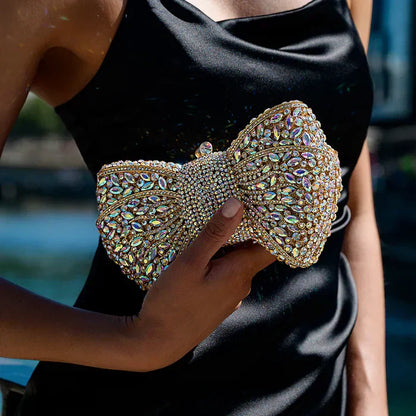 Rhinestone Vegan Leather Clutch Bag for Women – Evening Party Bag