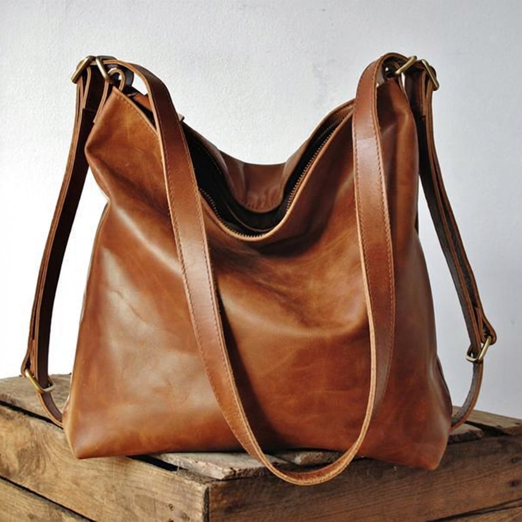 Genuine Leather Shoulder Bag for Women – Simple Timeless Handbag | Emma