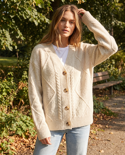 Knit Cardigan Button Front | Cardigan (2)
