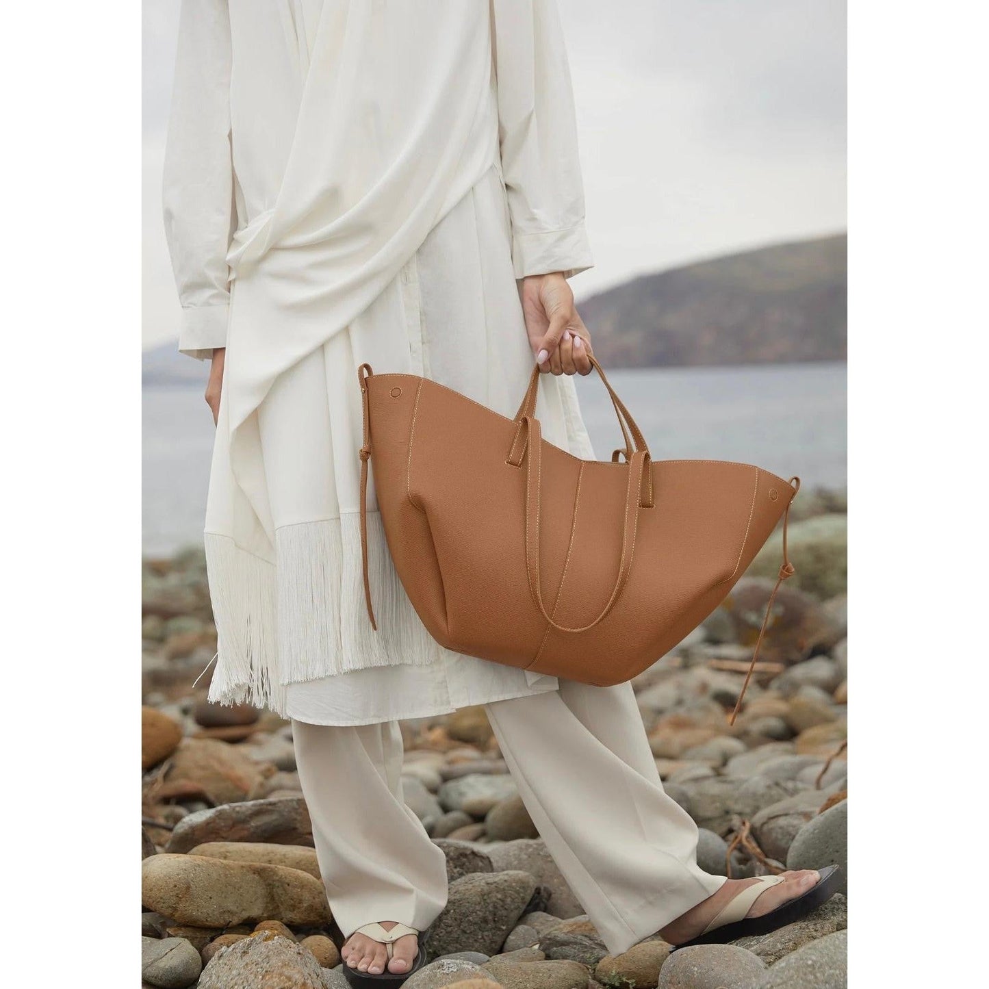 Genuine Italian Leather Handbag for Women – Large Shoulder Bag