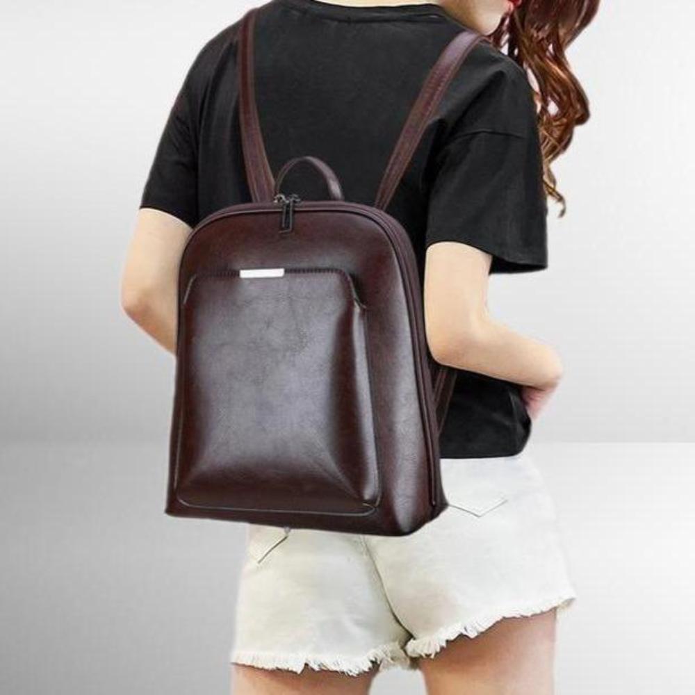 Genuine Leather Backpack – Sleek Classic Everyday Rucksack | Classic