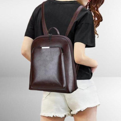 Genuine Leather Backpack – Sleek Classic Everyday Rucksack | Classic