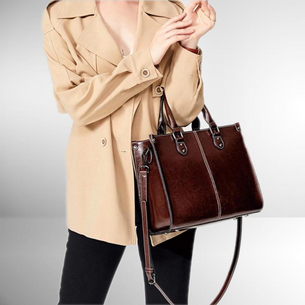 Genuine Leather Tote Bag for Women – Work to Evening Shoulder Bag | Elegant