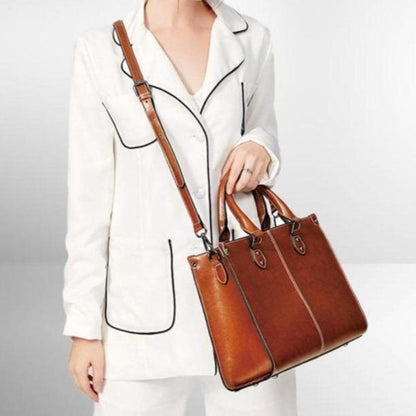 Genuine Leather Tote Bag for Women – Work to Evening Shoulder Bag | Elegant
