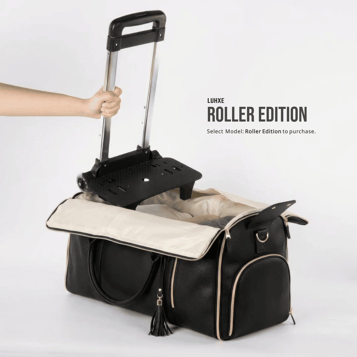 REPLACE - Roller Edition caption, open bag