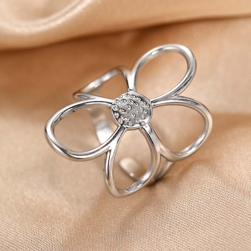 June Garden Daisy Ring – Waterproof Adjustable Stainless Steel