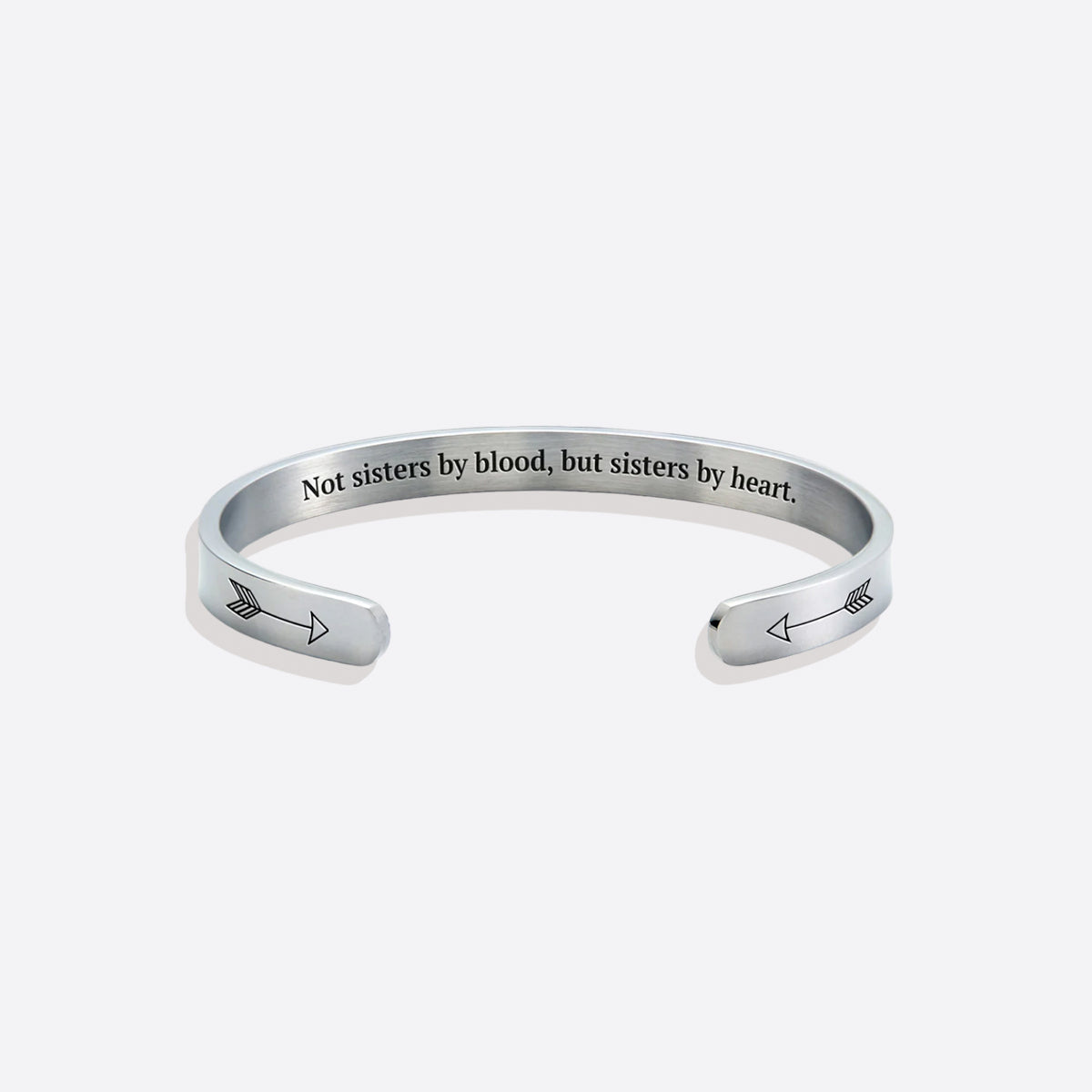 ‘Not Sisters By Blood But Sisters By Heart’ Personalised Engraved Bangle