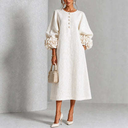 LILIANA | ELEGANT FLORAL MIDI DRESS
