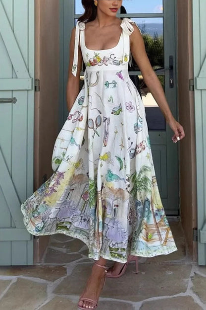 Sandra | Elegant Printed Maxi Dress