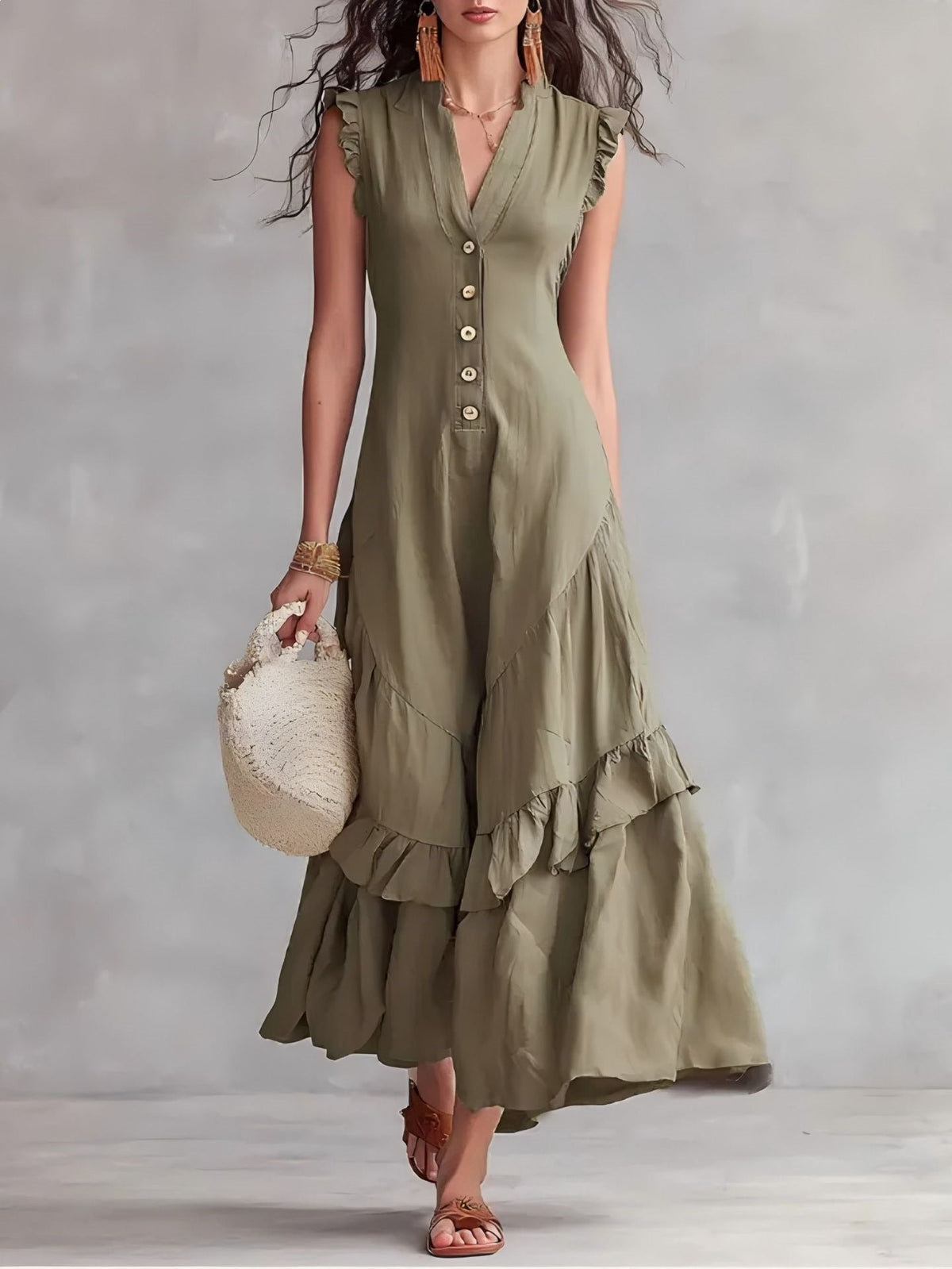 Valentina Ruffle Maxi Dress