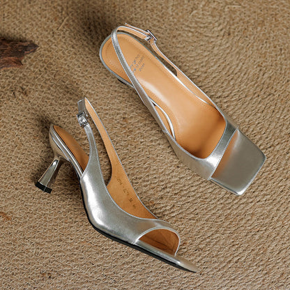 Moria Genuine Leather Slingback Sandals