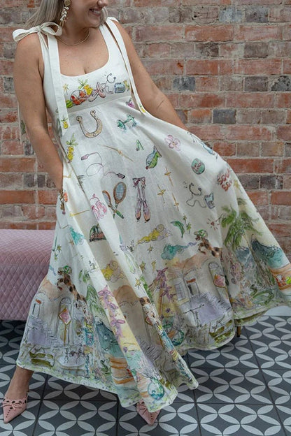 Sandra | Elegant Printed Maxi Dress