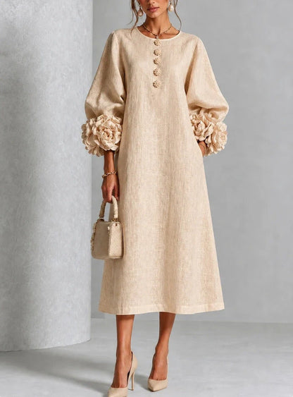 LILIANA | ELEGANT FLORAL MIDI DRESS