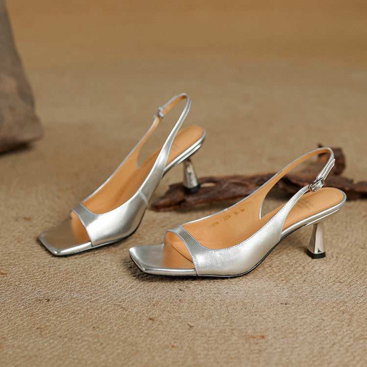 Moria Genuine Leather Slingback Sandals