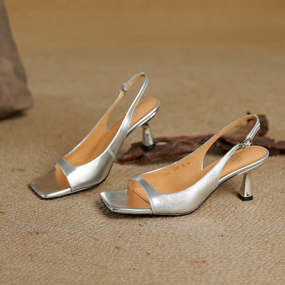 Moria Genuine Leather Slingback Sandals