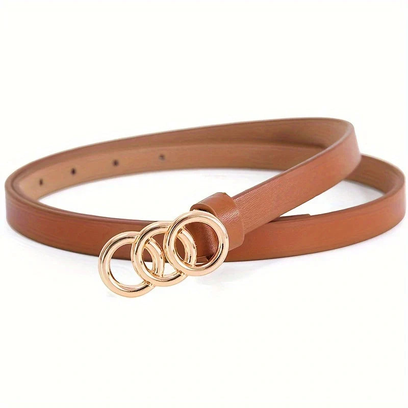 Genuine Leather Belt for Women – Soft Slim Comfortable Belt