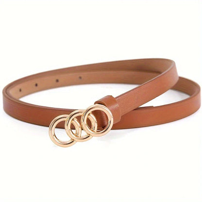 Genuine Leather Belt for Women – Soft Slim Comfortable Belt