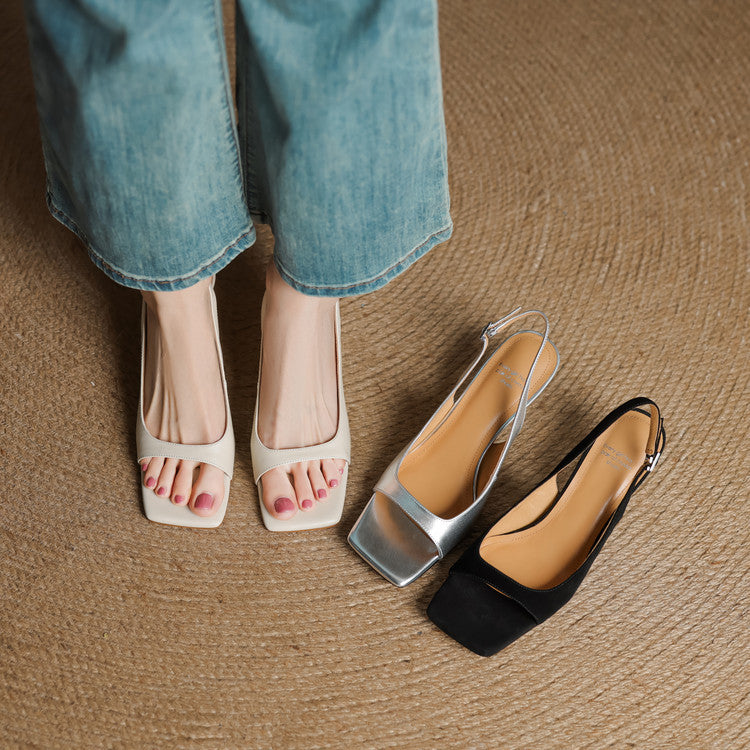 Moria Genuine Leather Slingback Sandals