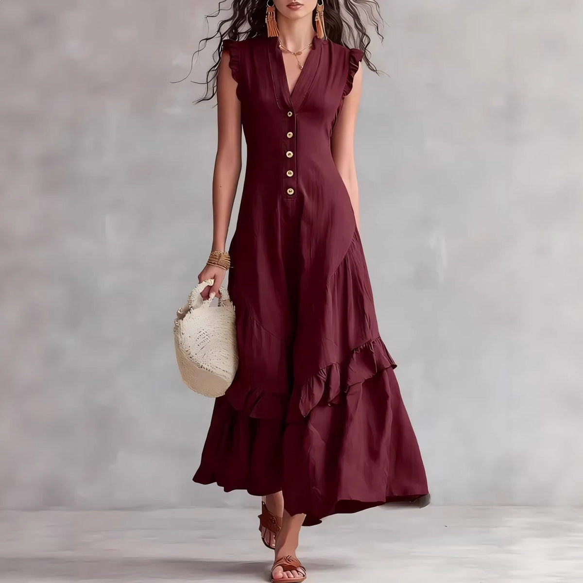 Valentina Ruffle Maxi Dress