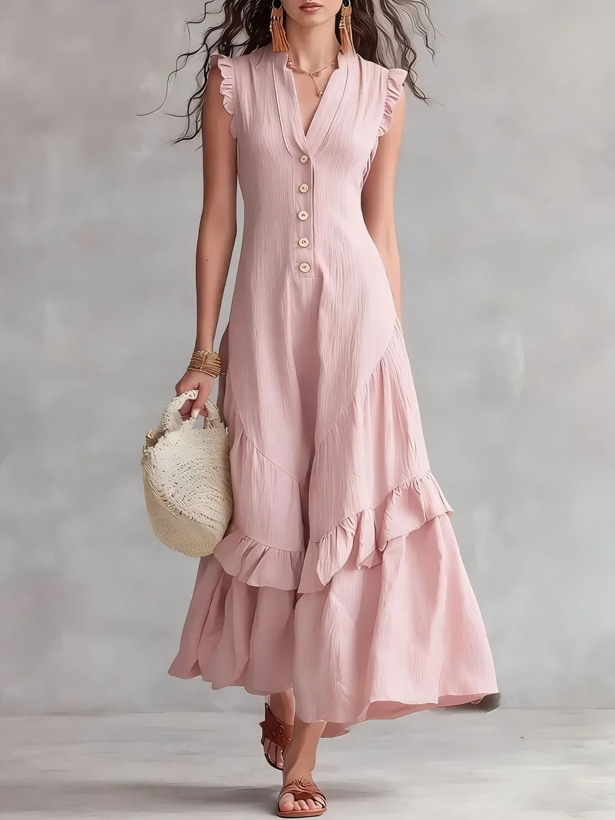Valentina Ruffle Maxi Dress