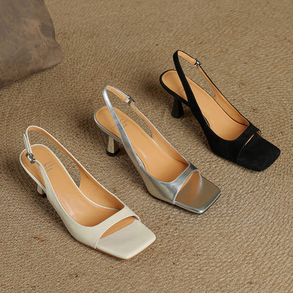 Moria Genuine Leather Slingback Sandals