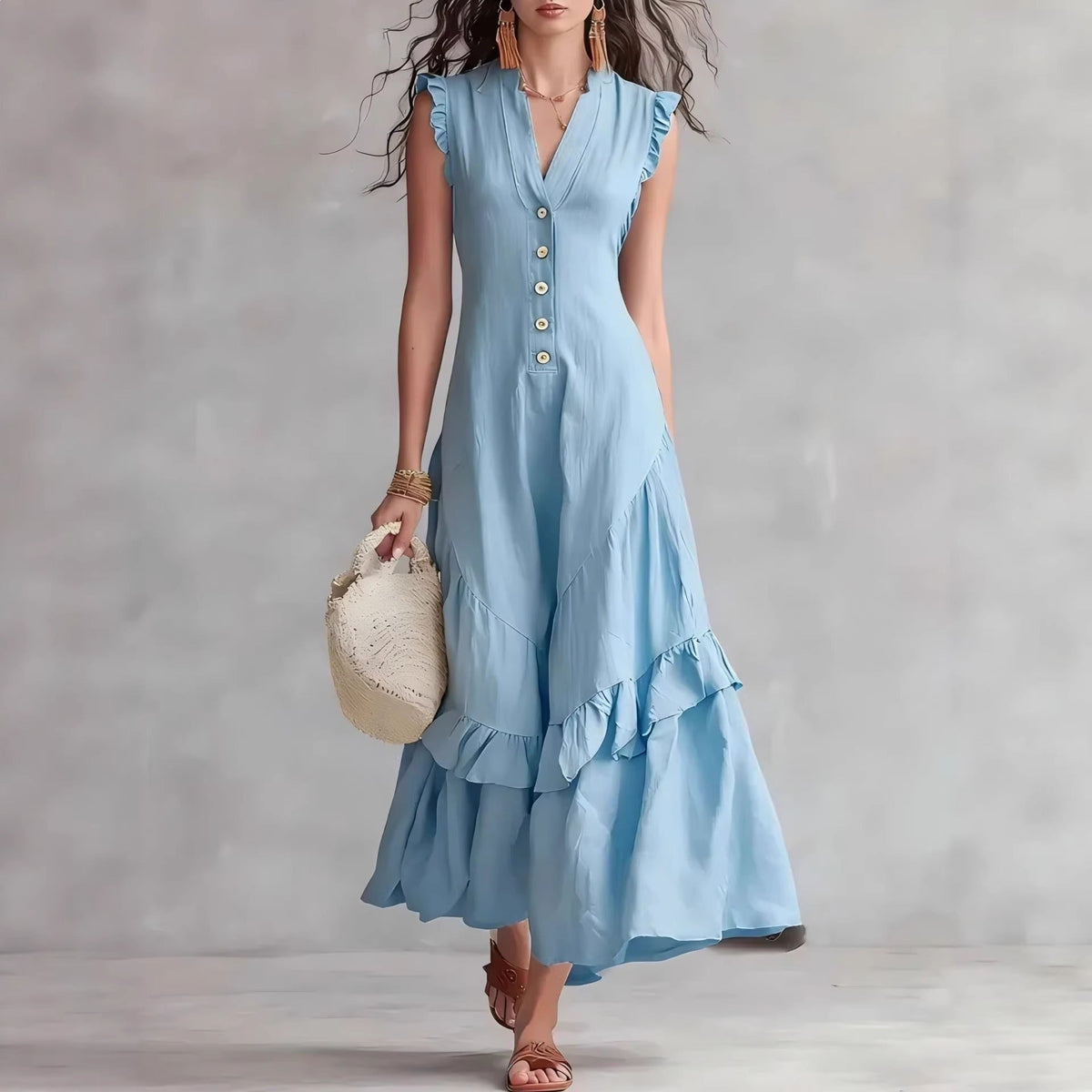Valentina Ruffle Maxi Dress