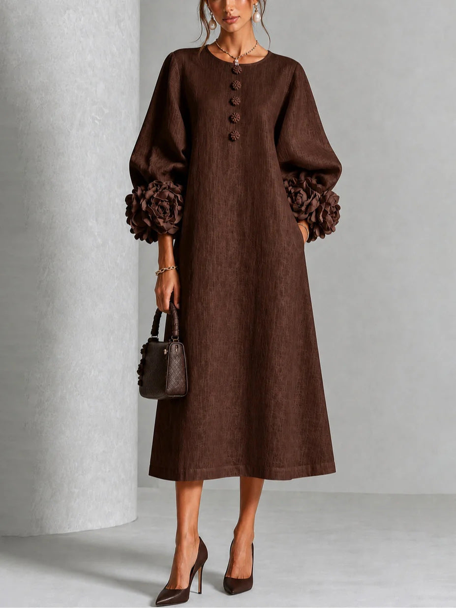 LILIANA | ELEGANT FLORAL MIDI DRESS