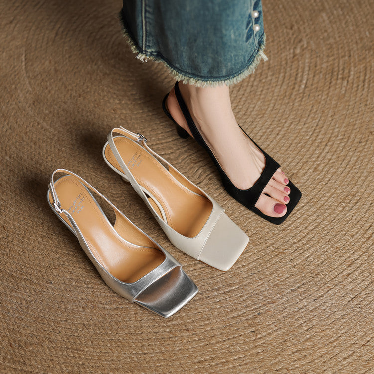 Moria Genuine Leather Slingback Sandals