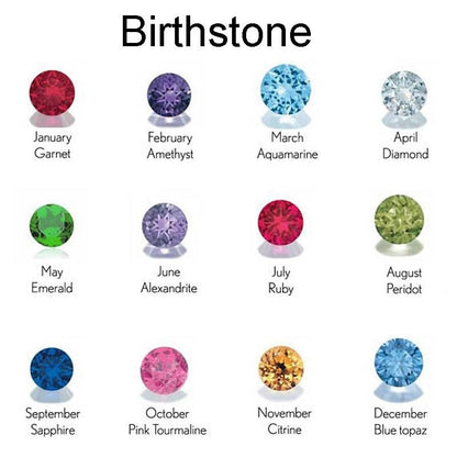Personalized Birthstone Bracelet with Initial Charm | Customizable Design for Unique Style