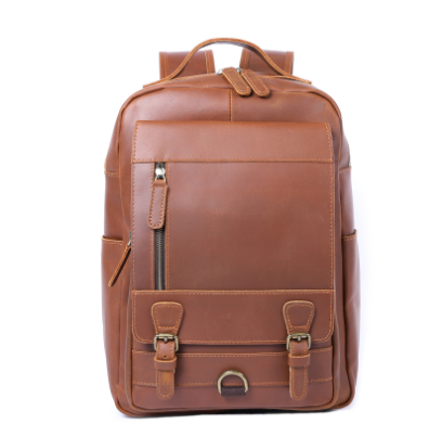 Genuine Leather Backpack – Premium Tan Vintage Rucksack | Jason