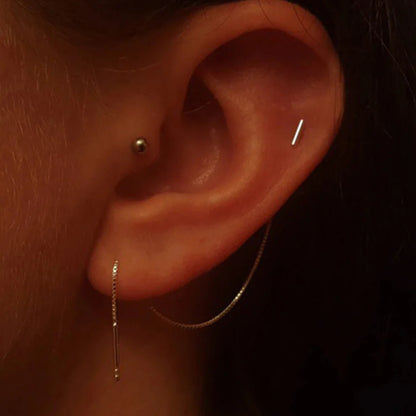 Ena Sol Chain Earrings – Minimalist 316L Stainless Steel