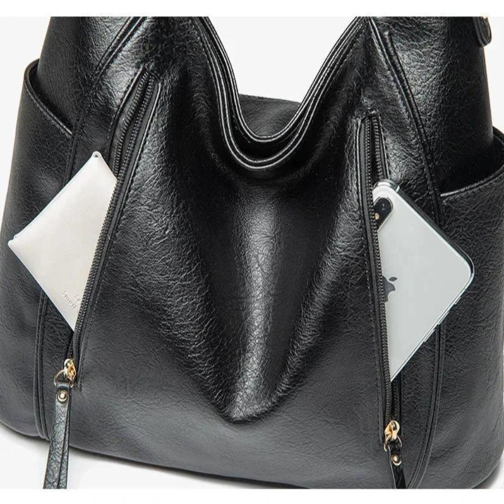 Genuine Leather Handbag for Women – Elegant Spacious Shoulder Bag