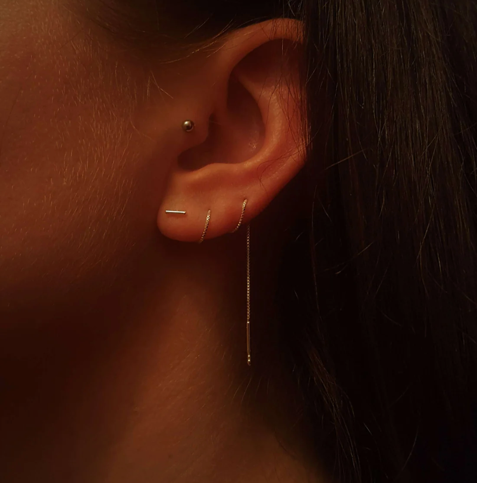 Ena Sol Chain Earrings – Minimalist 316L Stainless Steel