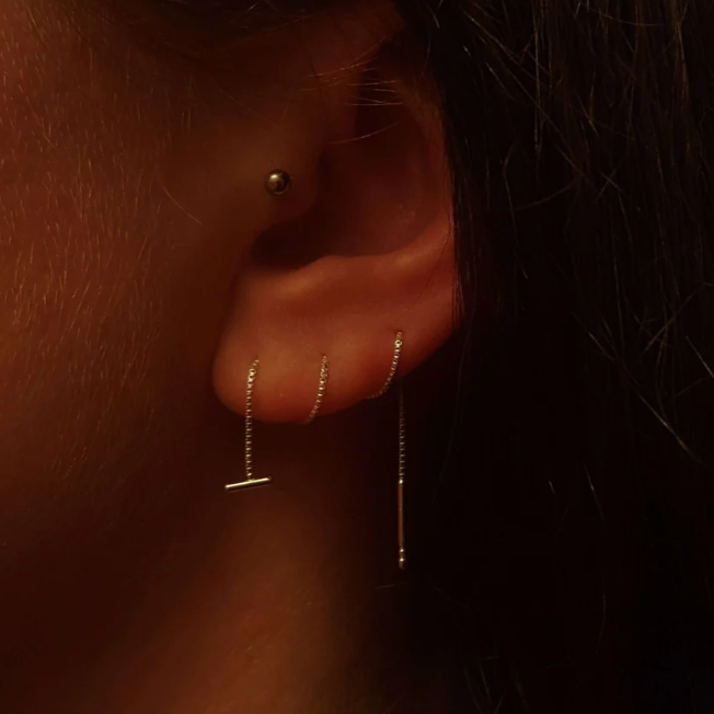 Ena Sol Chain Earrings – Minimalist 316L Stainless Steel
