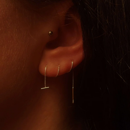 Ena Sol Chain Earrings – Minimalist 316L Stainless Steel